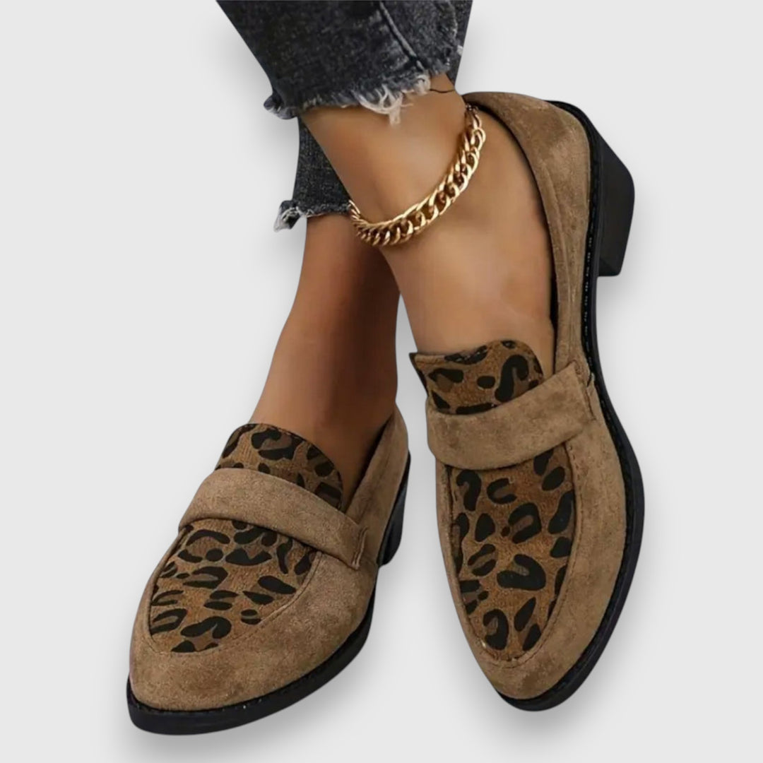 Lucyna - Elegante Mocassino Con Stampa Leopardata