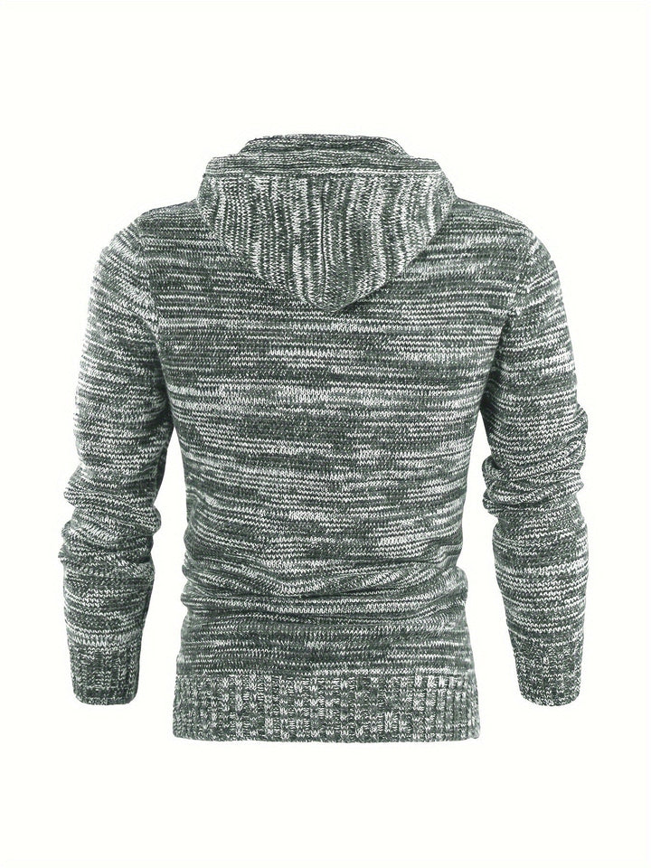 Damiaan - Felpa Con Cappuccio Casual a Maniche Lunghe In Maglia