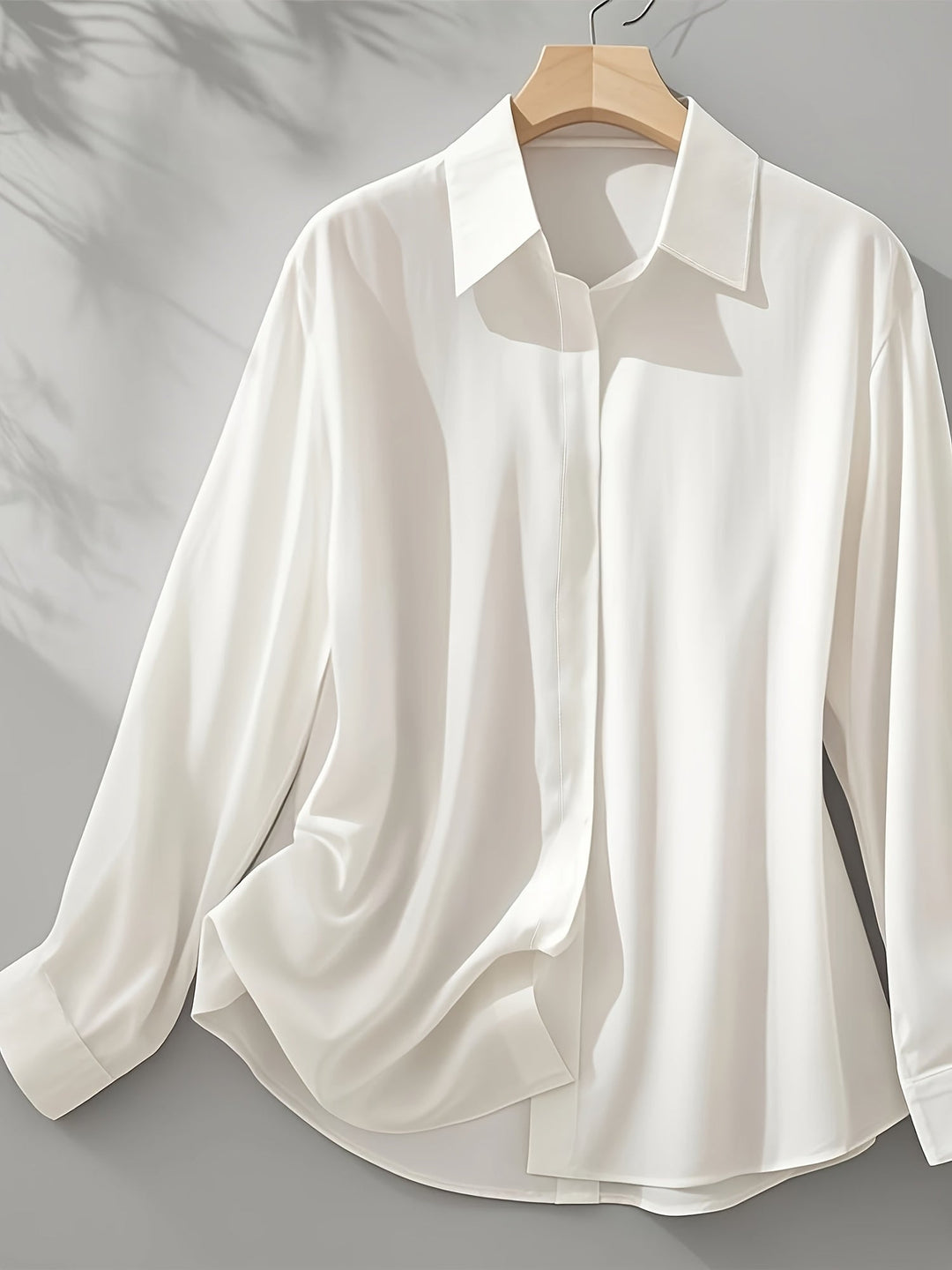 Elenochka - Elegante Camicia A Maniche Lunghe Bottoni