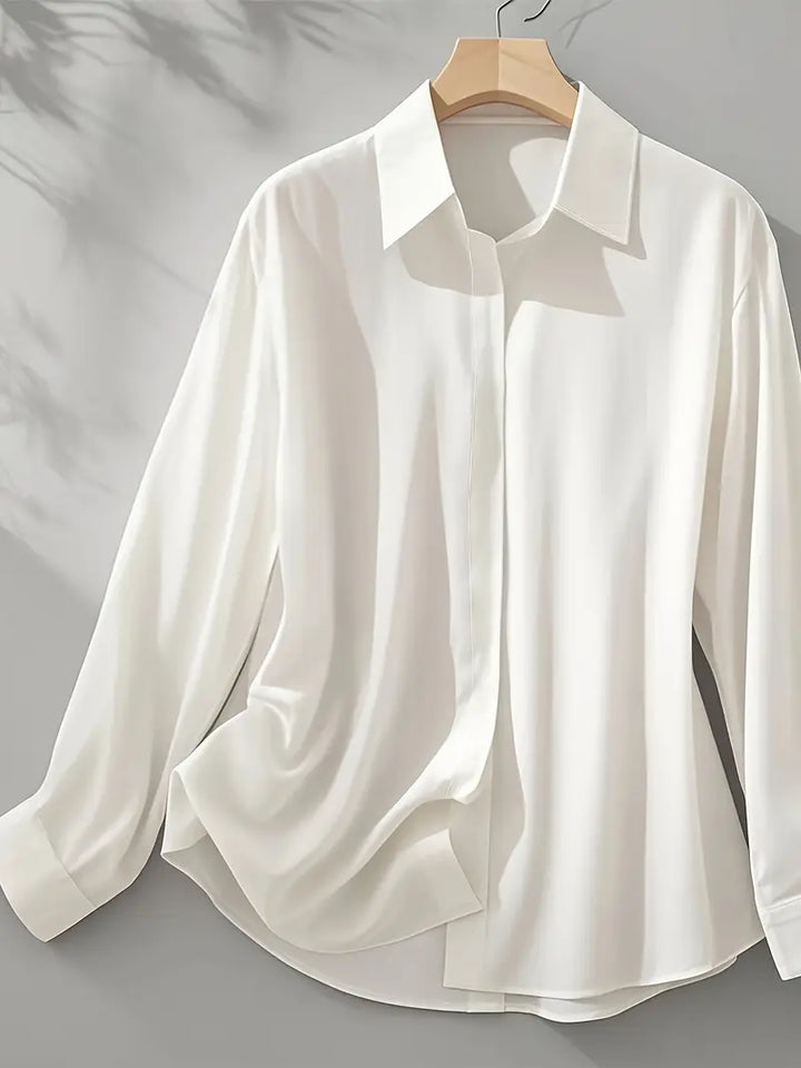 Amiliana - Elegante Camicia a Maniche Lunghe ConBottoni