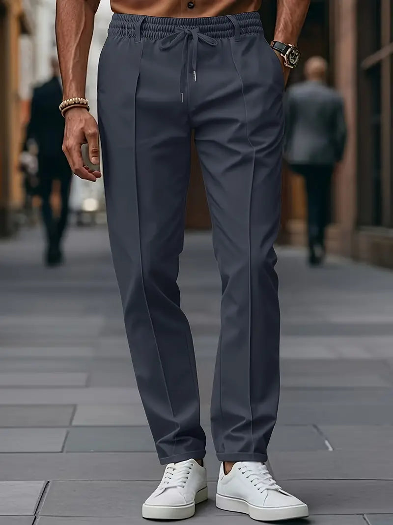 Crawford - Casual Vestibilità Slim Pantaloni Con Elastico in Vita