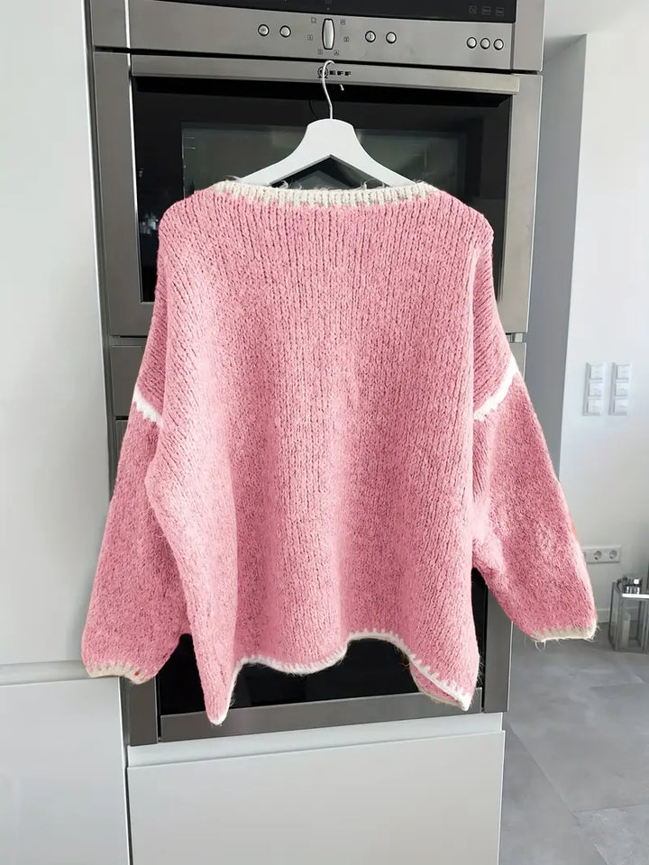Usalda - Maglione Lavorato a Maglia a Maniche Lunghe