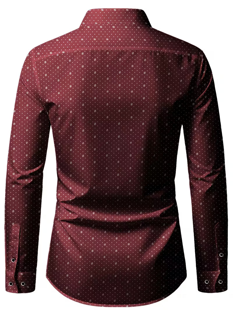 Spyros - Camicia a Maniche Lunghe Con Abbottonatura Frontale