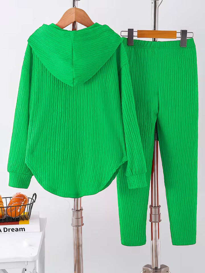 Berenika - Top Casuale Con Cappuccio e Leggings