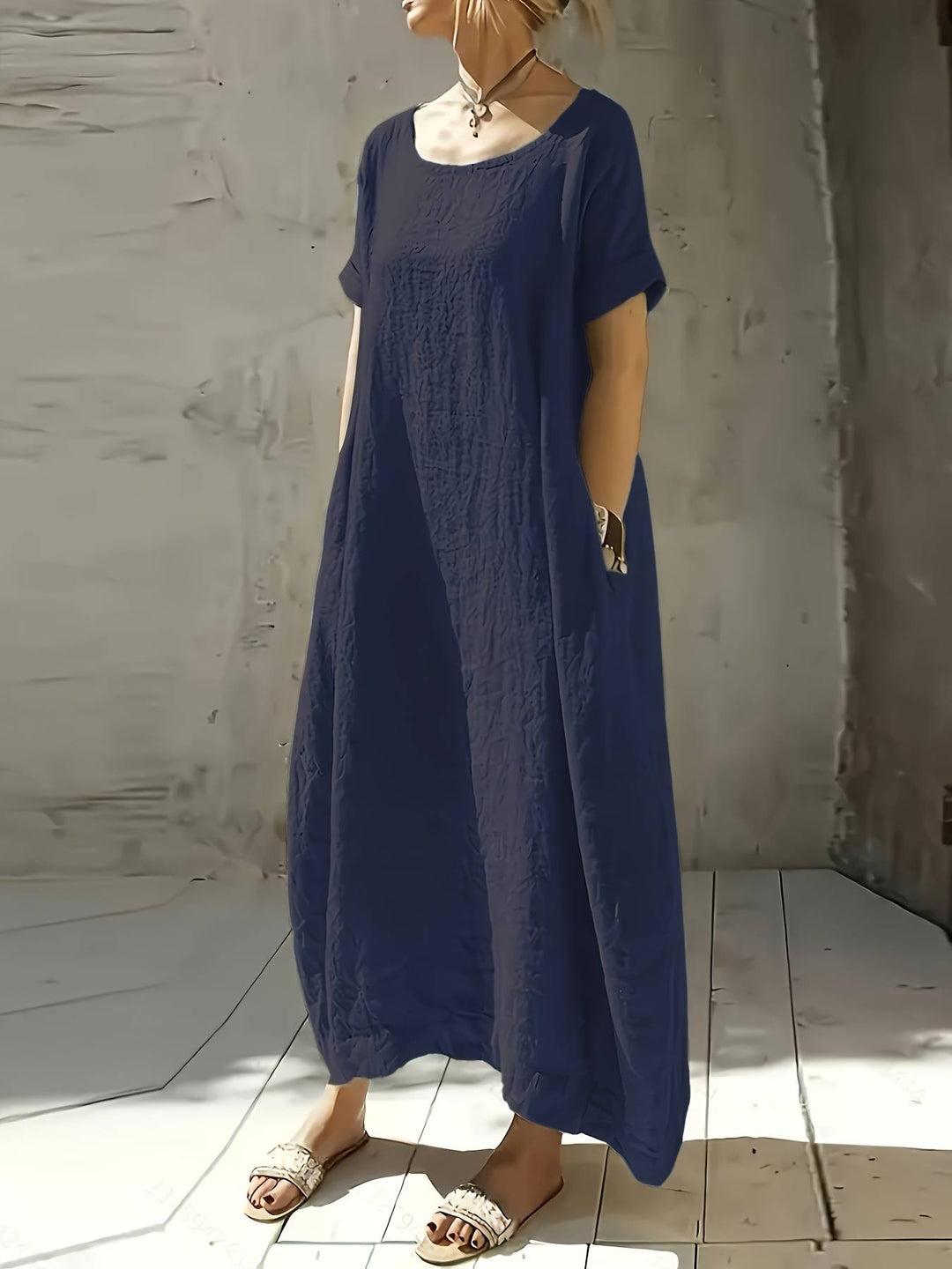 Anuradhi - Abito lungo Casual Con Maniche Ampie