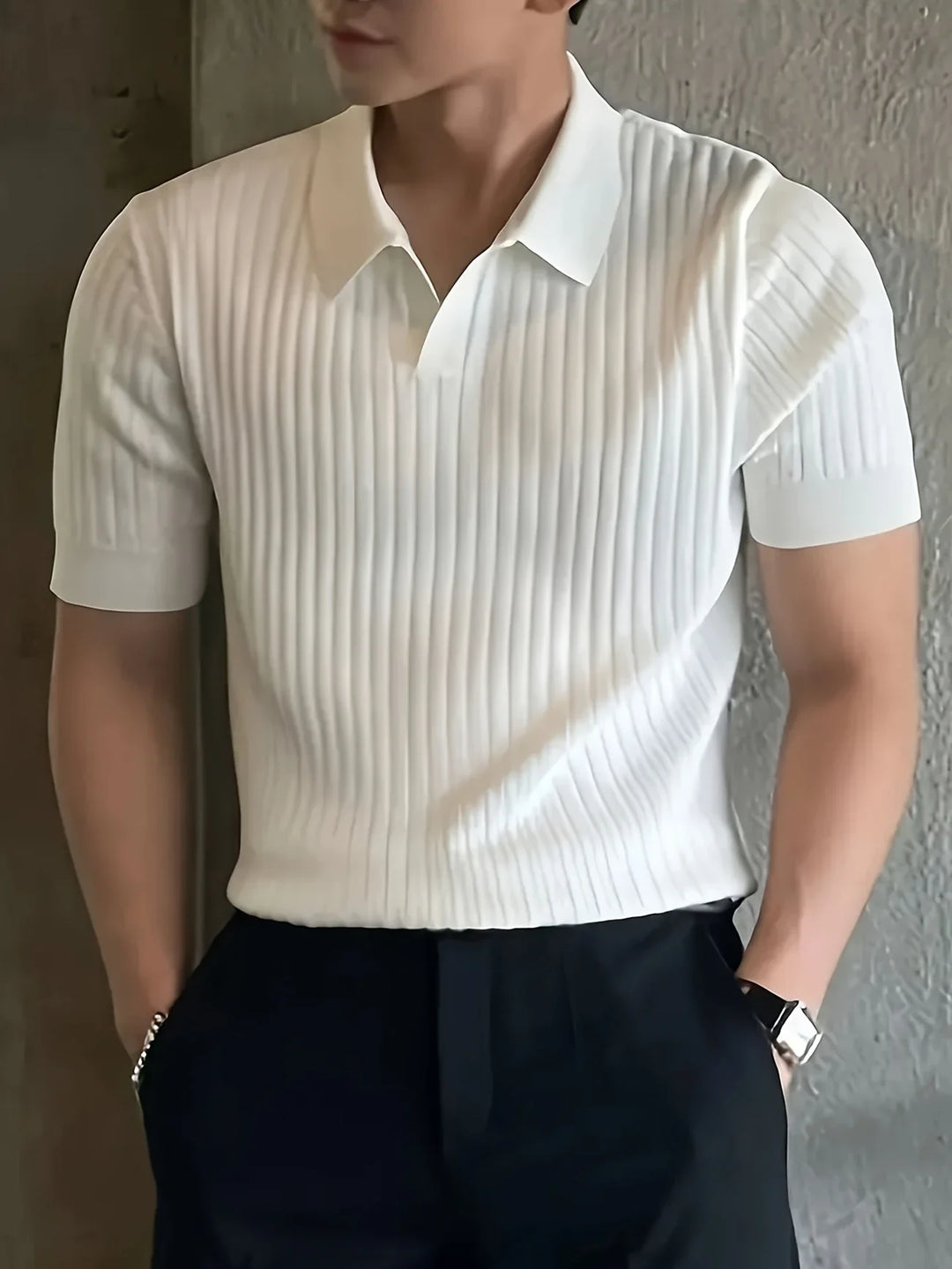 Avgustin - Polo Casual A Mniche Corte