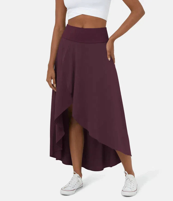 Keisha - Gonna Midi Casual Con Vita Alta E Gonna Svasata Profonda