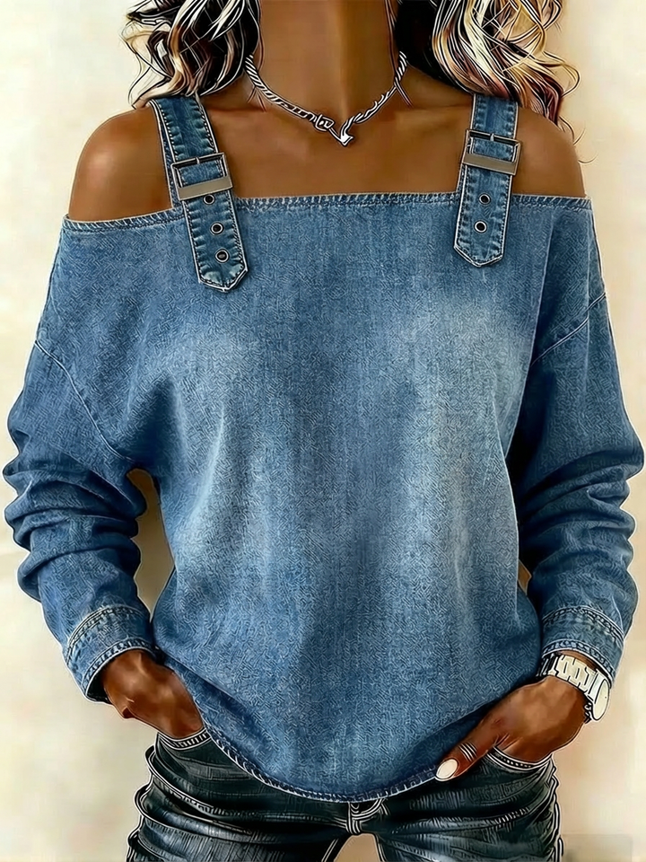Yamara - Camicia in Denim Senza Maniche