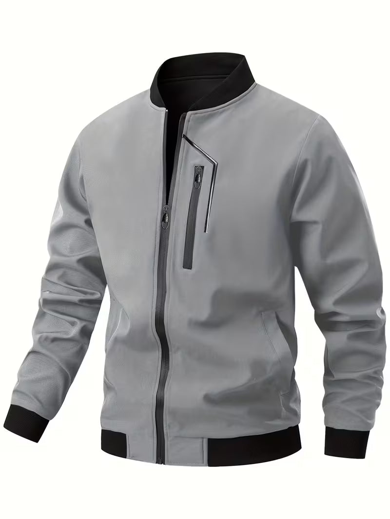 Akrum - Giacca Bomber Casual Con Cerniera