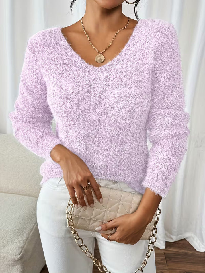 Aderah - Maglione Ampio Con Scollo a V