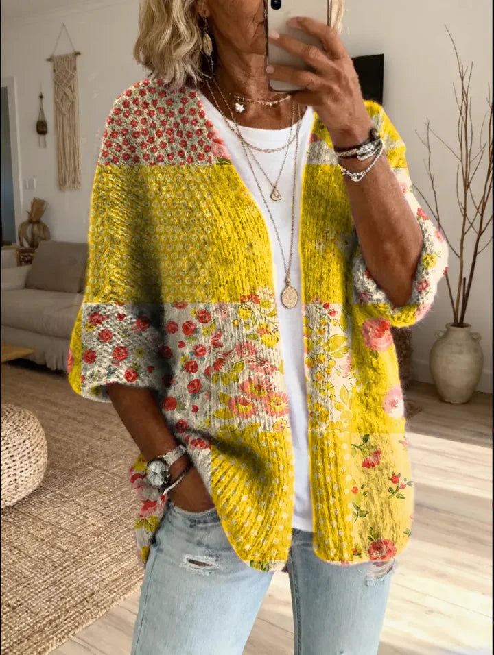 Stevena - Maglione Con Elegante Motivo Floreale