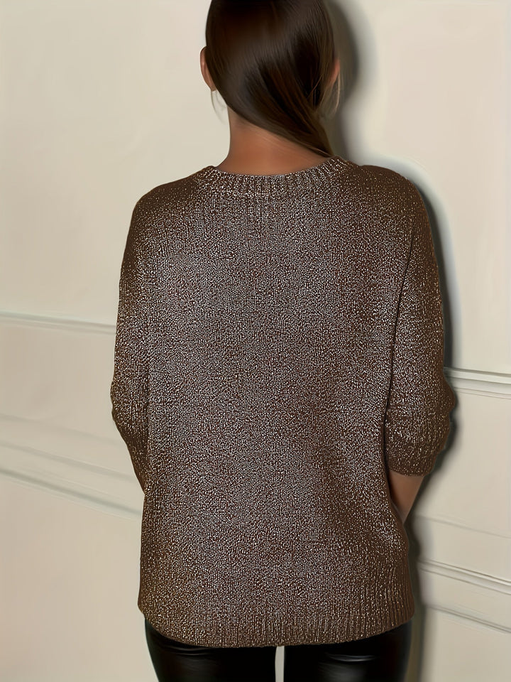 Healy - Maglione Lavorato a Maglia Con Scollo a V