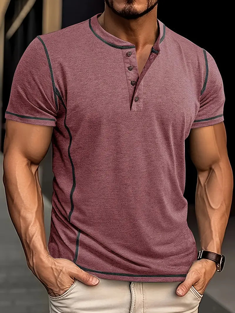 Orazio - Maglietta a Maniche Corte Con Bottoni