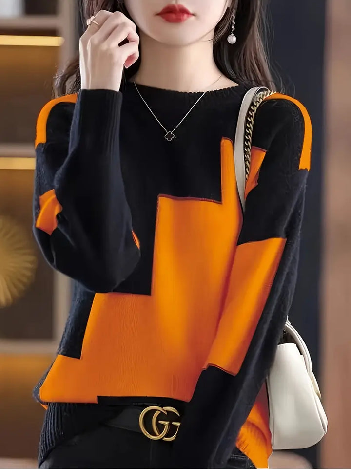 Gala - Elegante Maglione a Maniche Lunghe Con Motivo Geometrico