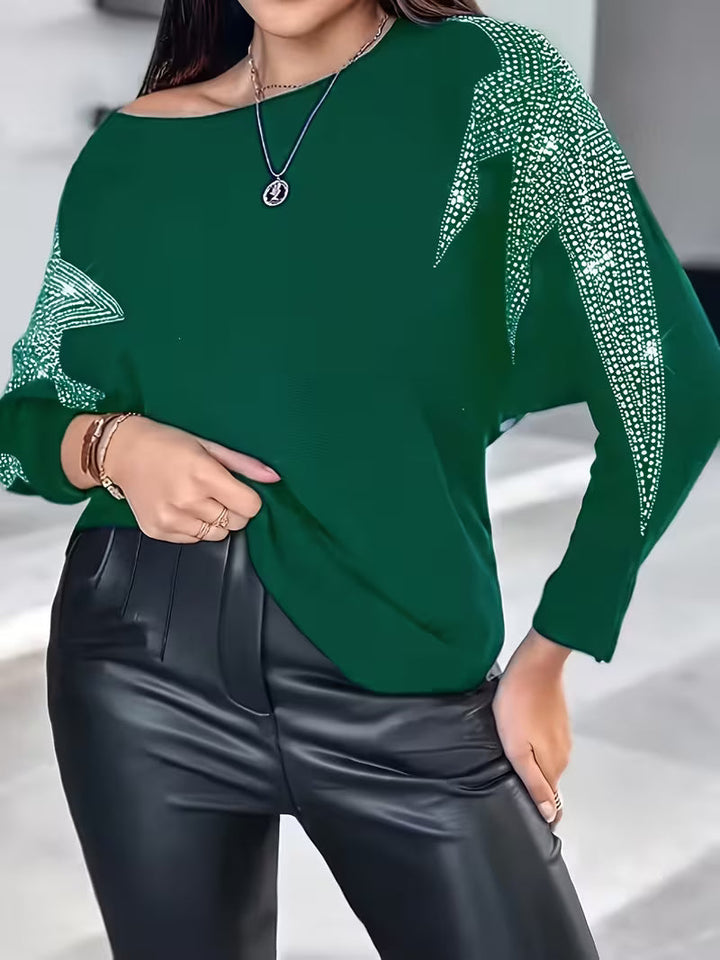 Bernardino - Elegante Maglione a Maniche Lunghe Con Stampa a Stelle