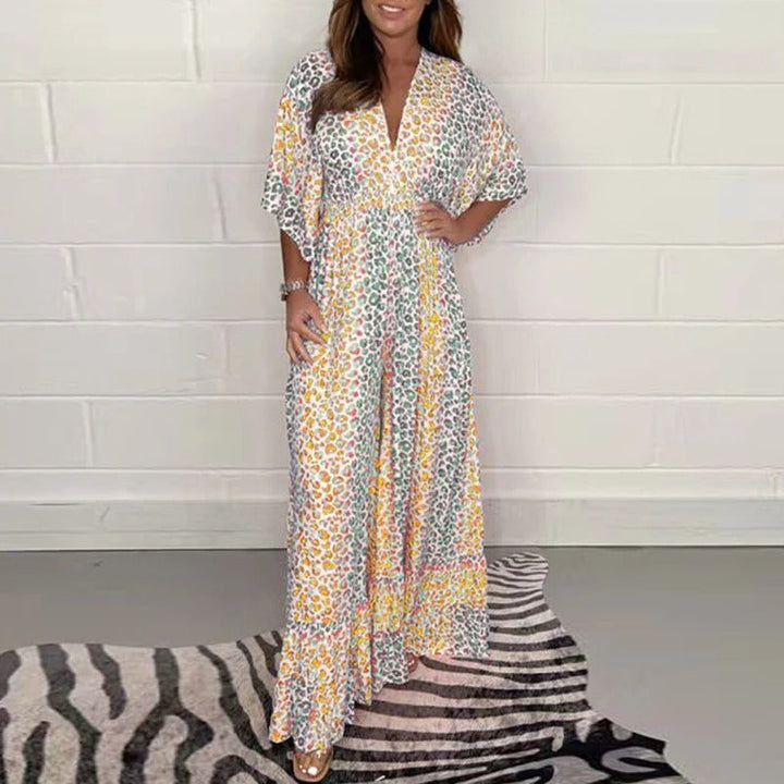 Anthea - Elegante Tuta Con Scollo a V e Vita Alta