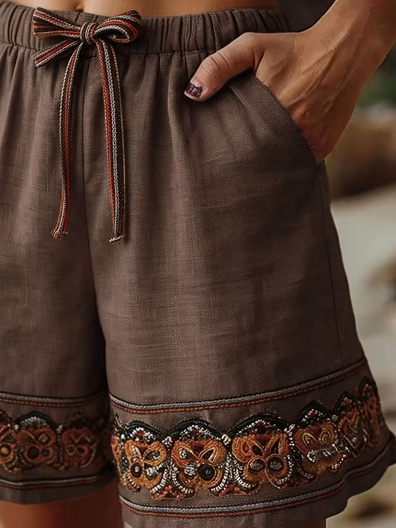 Syzina - Pantaloncini Con Elastico In Vita e Coulisse