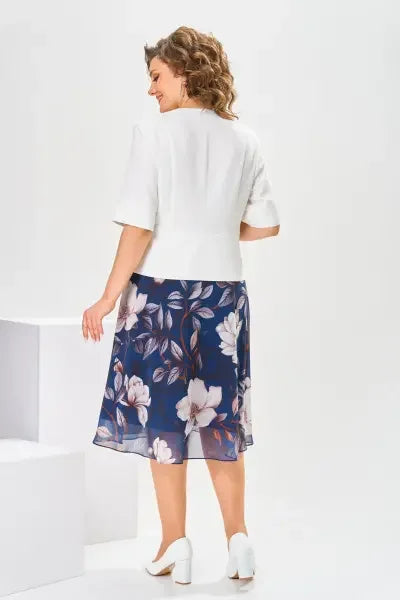 Barnes - Abito midi con Stampa Floreale e Giacca