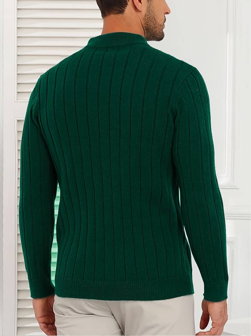 Yedidya - Maglione Casual a Maniche Lunghe Lavorato a Maglia