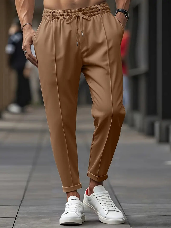 Crawford - Casual Vestibilità Slim Pantaloni Con Elastico in Vita