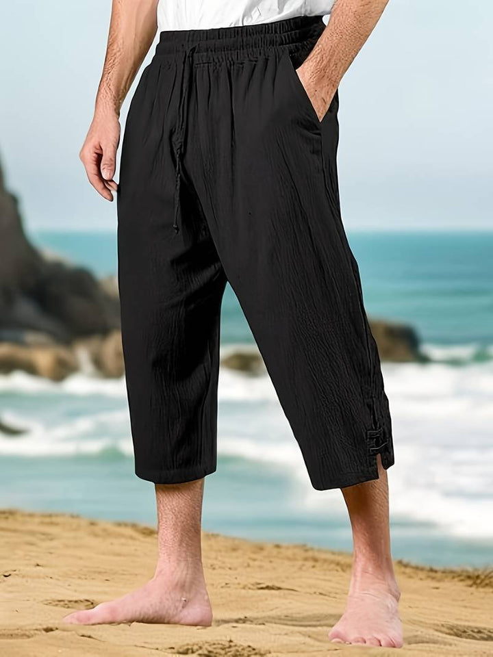 Eksteen - Pantaloni Casual in Lino Con Tasche Multiple