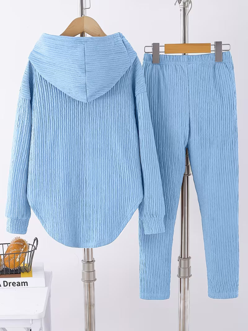 Berenika - Top Casuale Con Cappuccio e Leggings