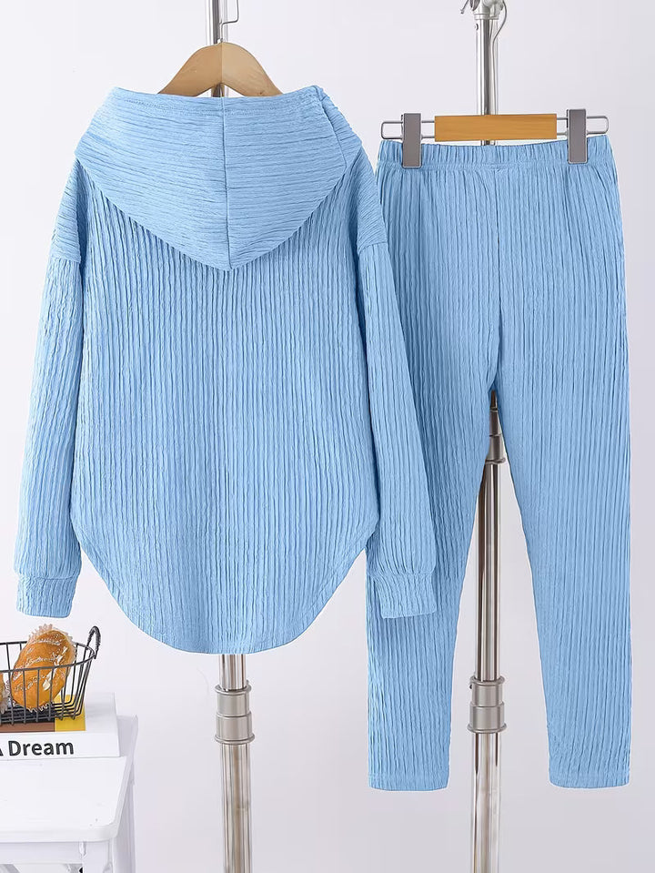 Berenika - Top Casuale Con Cappuccio e Leggings