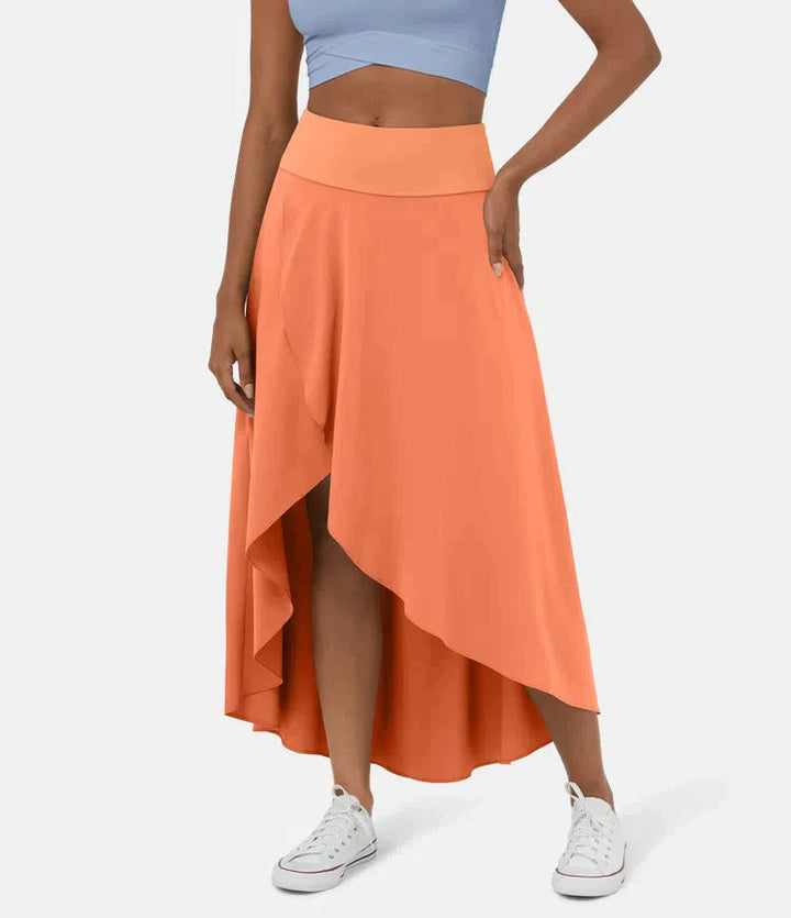 Keisha - Gonna Midi Casual Con Vita Alta E Gonna Svasata Profonda