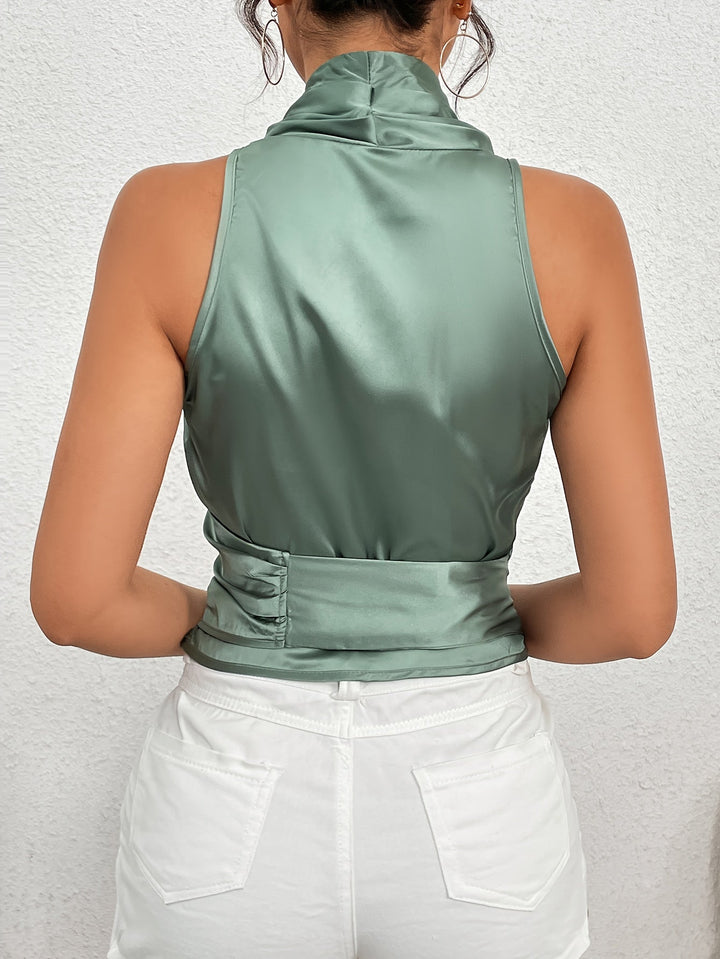 Florentia - Elegante Top Senza Maniche Con Cintura
