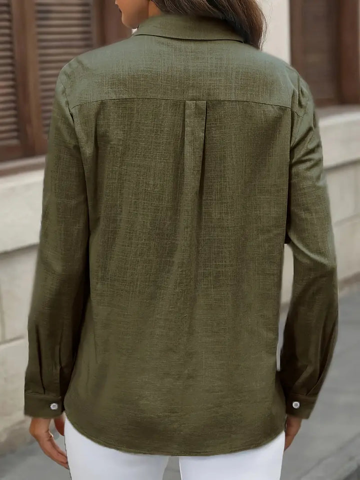 Athena - Camicia In Cotone Con Tasche Frontali