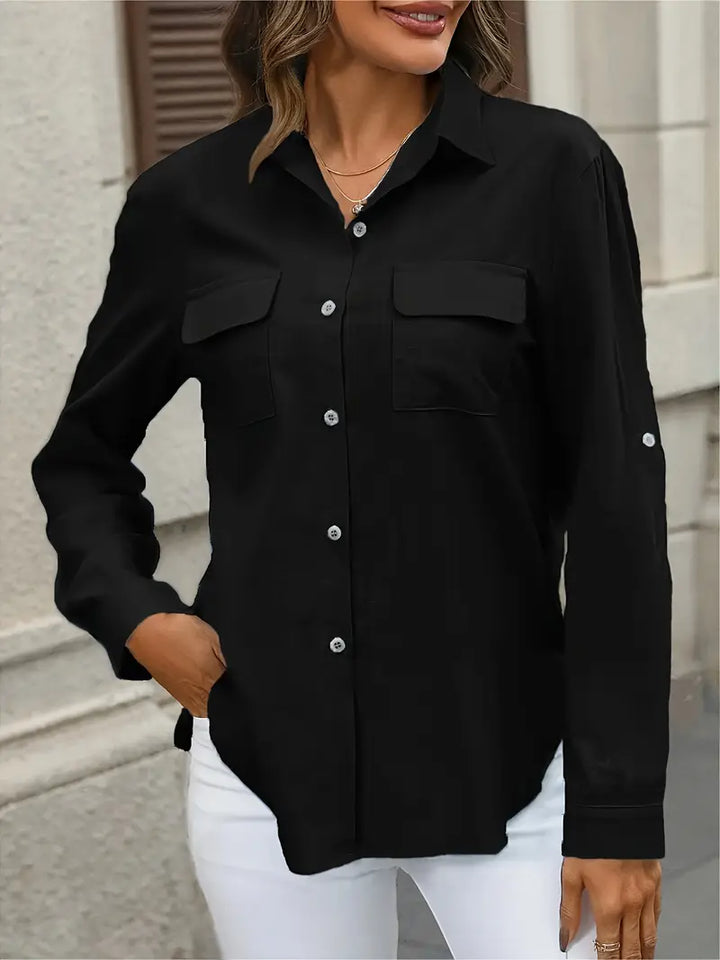 Athena - Camicia In Cotone Con Tasche Frontali