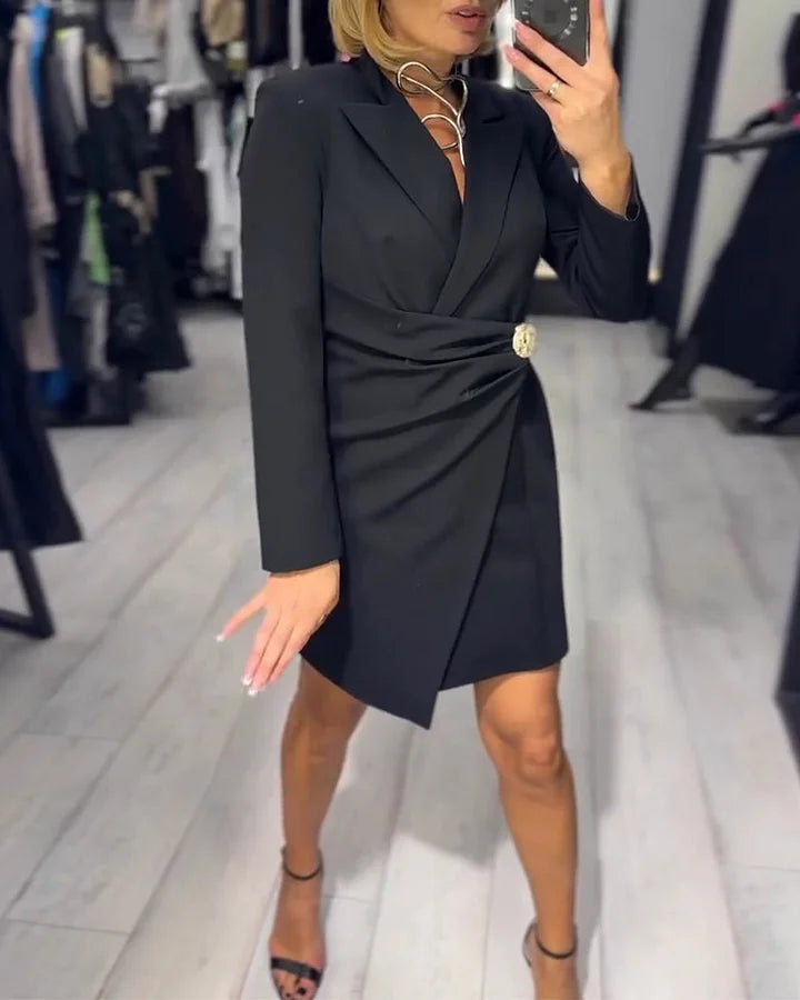 Funshine - Abito Con Colletto Elegante e Vestibilità Slim