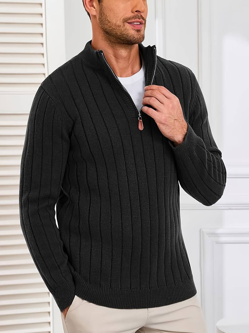 Yedidya - Maglione Casual a Maniche Lunghe Lavorato a Maglia