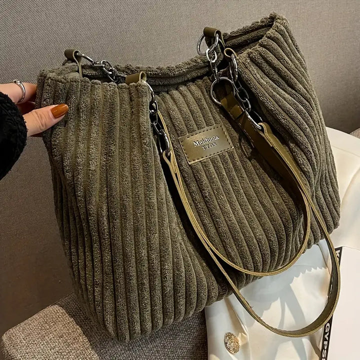 Ahlke – Borsa Tote In Velluto a Coste