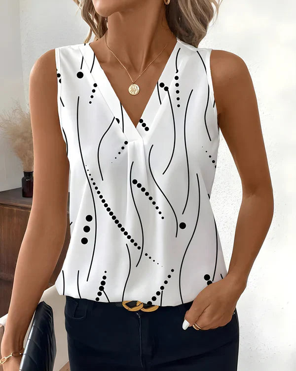 Thea - Camicetta Senza Maniche Con Scollo a V