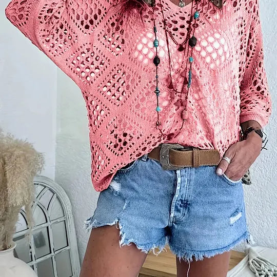Raissa - Top a Maglia Con Scollo a V