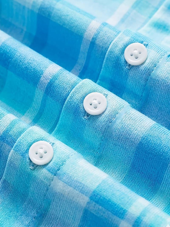 Endrita - Camicia Casual a Maniche Corte Con Bottoni