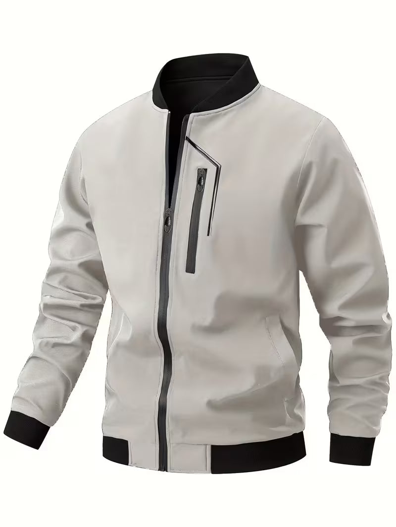 Akrum - Giacca Bomber Casual Con Cerniera