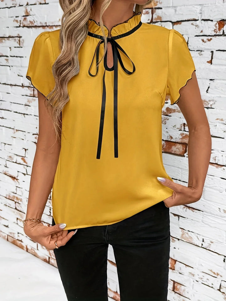 Bethany - Blocco Colore Camicia A Maniche Corte