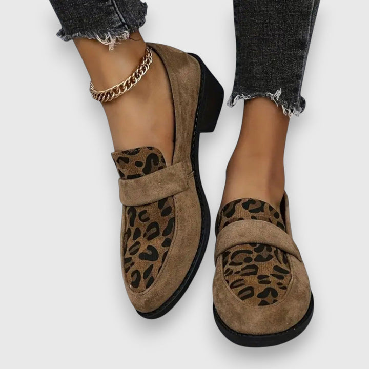 Lucyna - Elegante Mocassino Con Stampa Leopardata