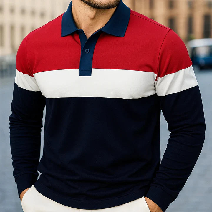 Chousein - Polo Casual a Maniche Lunghe
