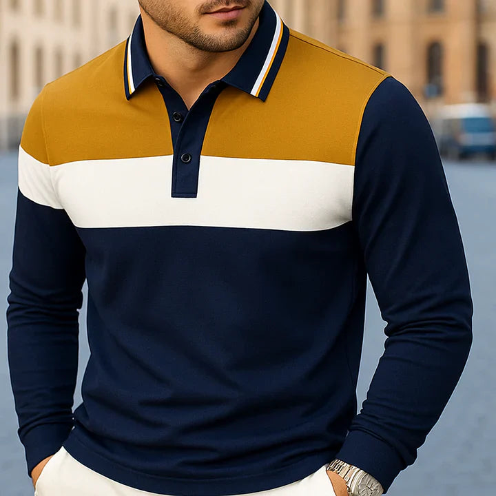 Chousein - Polo Casual a Maniche Lunghe