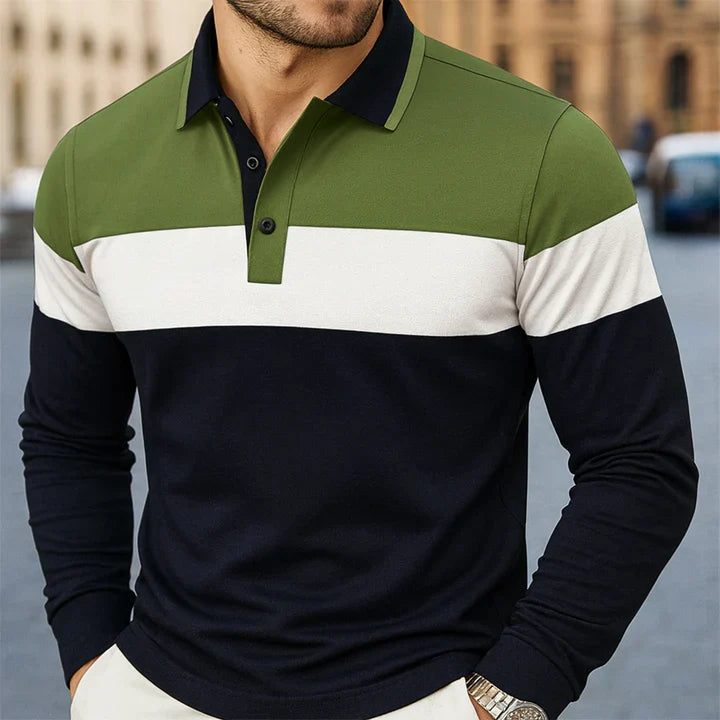 Chousein - Polo Casual a Maniche Lunghe