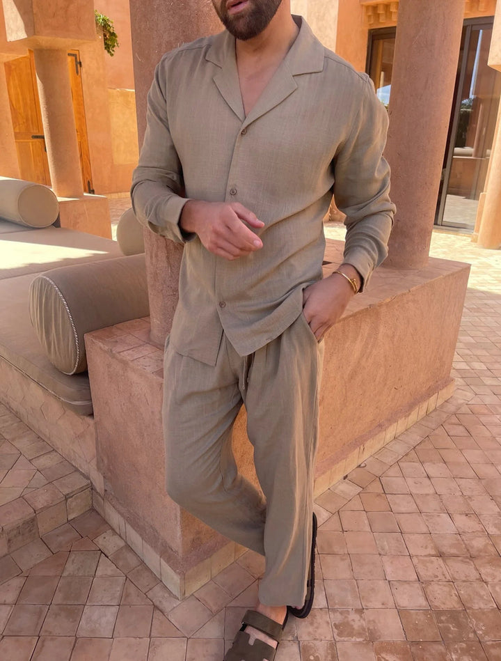 Donato - Set Casual A Due Pezzi Con Maniche Lunghe