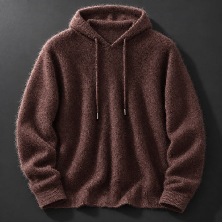 Fynch - Felpa con Cappuccio in Maglia Con Coulisse e Polsini a Costine