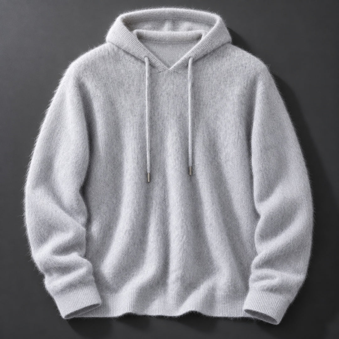 Fynch - Felpa con Cappuccio in Maglia Con Coulisse e Polsini a Costine