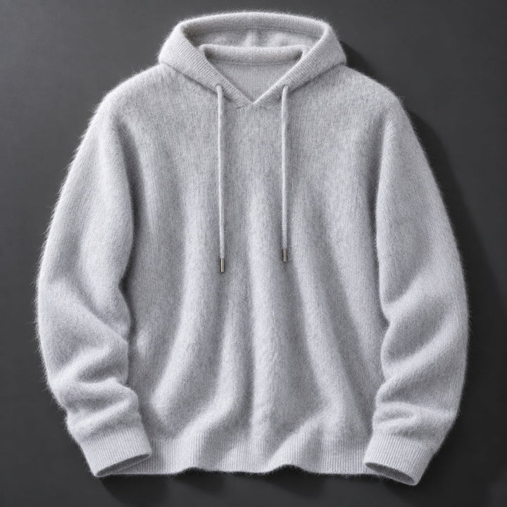 Fynch - Felpa con Cappuccio in Maglia Con Coulisse e Polsini a Costine