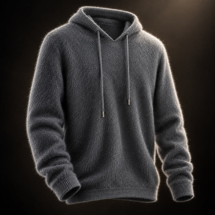 Fynch - Felpa con Cappuccio in Maglia Con Coulisse e Polsini a Costine
