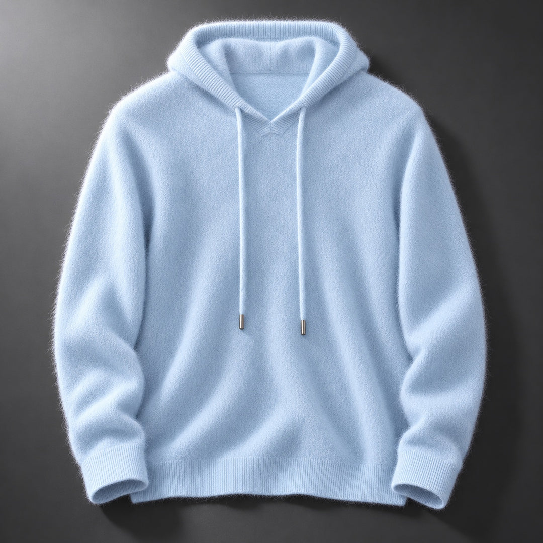 Fynch - Felpa con Cappuccio in Maglia Con Coulisse e Polsini a Costine