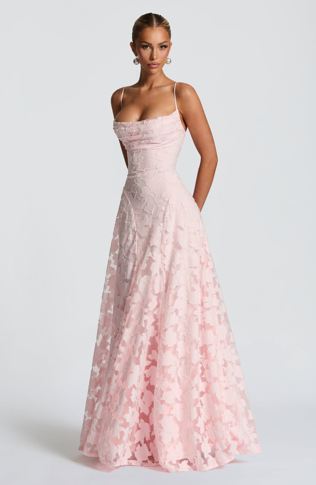 Alona - Elegante Abito Lungo Con Corsetto In Pizzo